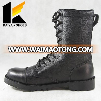 Embossing Leather Black Nepal Army Boots